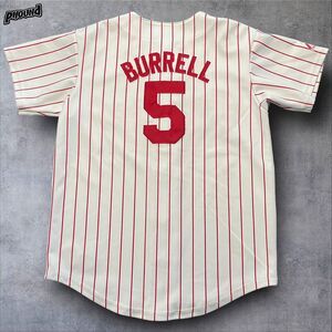 Philadelphia Phillies Pat Burrell jersey youth L Majestic